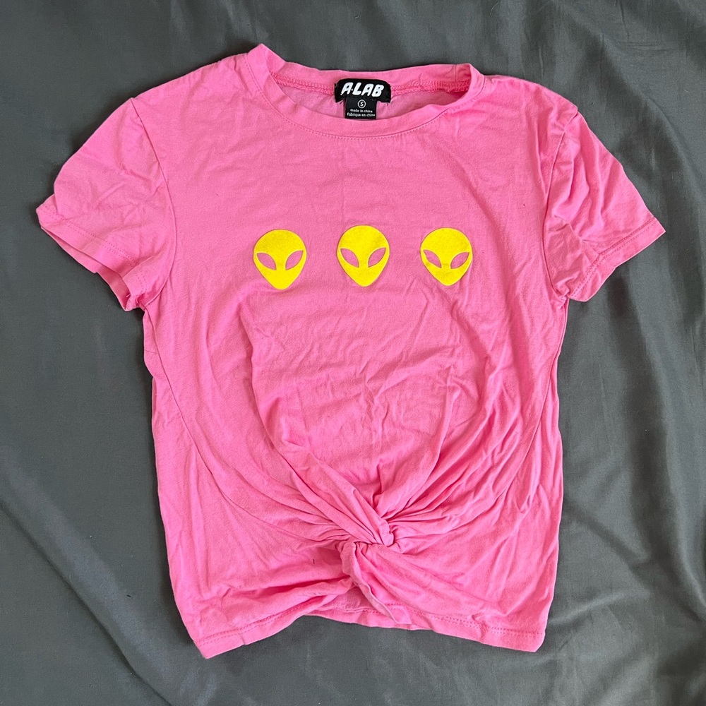a-lab cropped alien tee